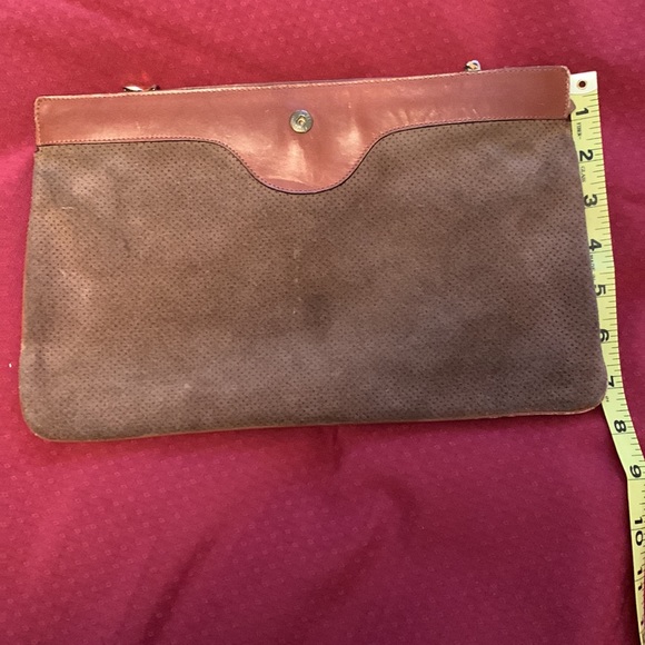 Vintage leather/suede clutch purse - Picture 6 of 6